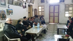 بالصور: وفد من كنيسة الروم الارثوذكس بيافا يقدم واجب العزاء للكنيسة القبطية بمصر